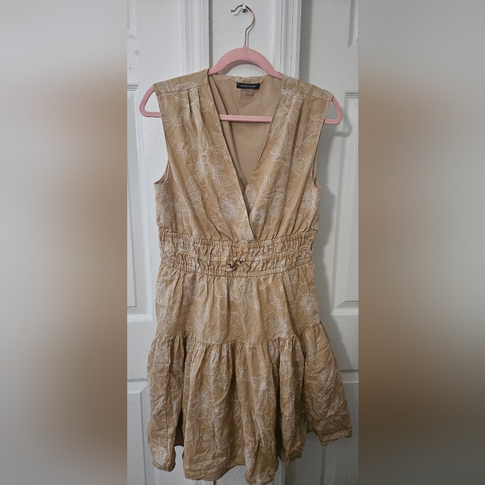 Tommy Hilfiger Tan Floral Mini Dress